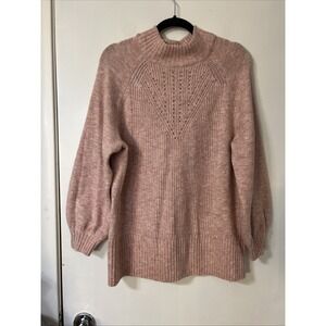 lc Lauren Conrad Womens Knit Texture Sweater‎ Sz  L Wool Blend